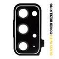 Back Camera Lens With Cover Bezel Ring Compatible For Samsung Galaxy S20 FE 4G / 5G (Cosmic Black)