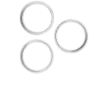 Back Camera Bezel Ring Only Compatible For iPhone 16 Pro / 16 Pro Max (White Titanium) (3 Piece Set)